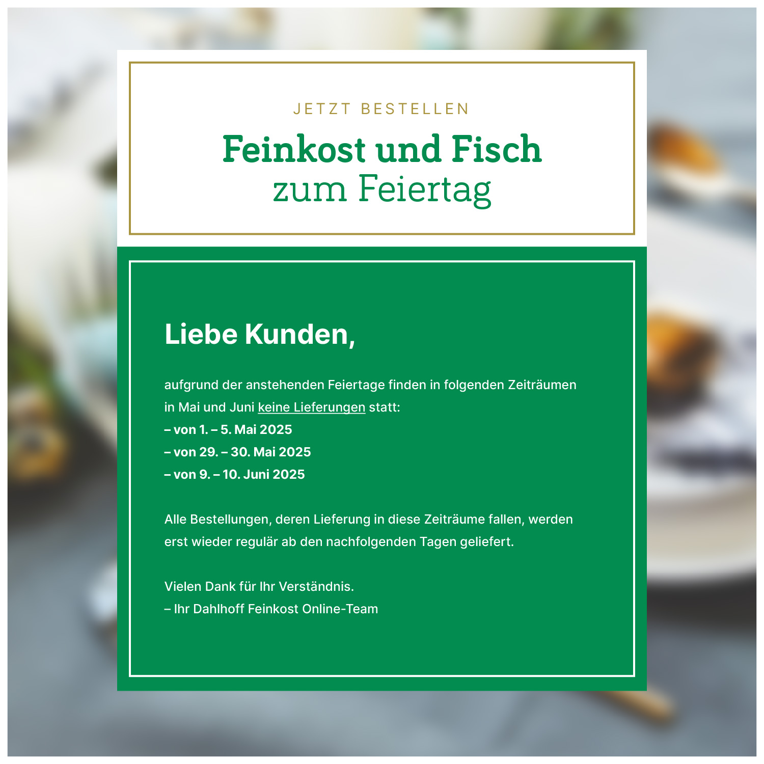 Bestellinformation
